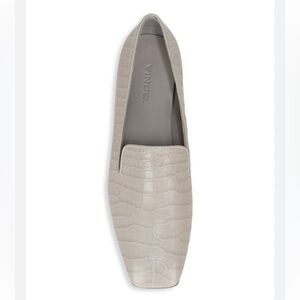 Vince Clark Square-Toe Croc-Embossed Leather Loafers